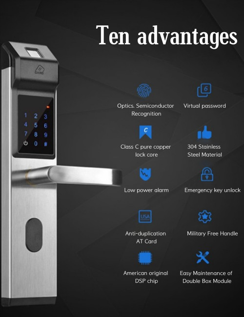 Slot van de huishouden het Intelligente Deur, Vingerafdruk