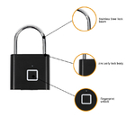 Van het het Hangslotzink van de Keyless de Biometrische Slimme Vingerafdruk Legering Mini Fingerprint Lock