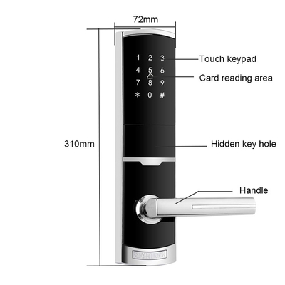 4 in 1 Sleutelloze toegang wachtwoord appartement slimme deur slot met 4pcs AA batterij