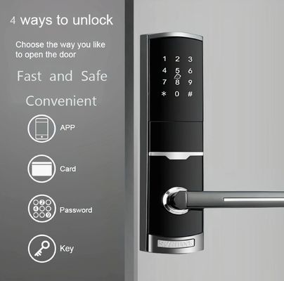 4 in 1 Sleutelloze toegang wachtwoord appartement slimme deur slot met 4pcs AA batterij