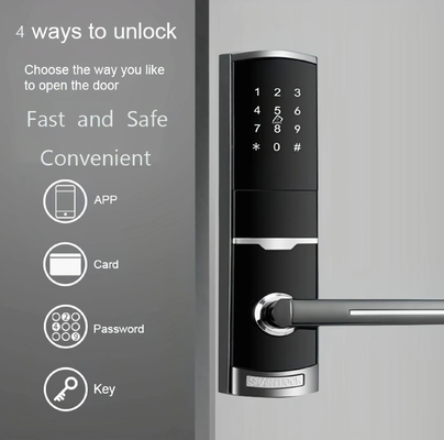 4 in 1 Sleutelloze toegang wachtwoord appartement slimme deur slot met 4pcs AA batterij