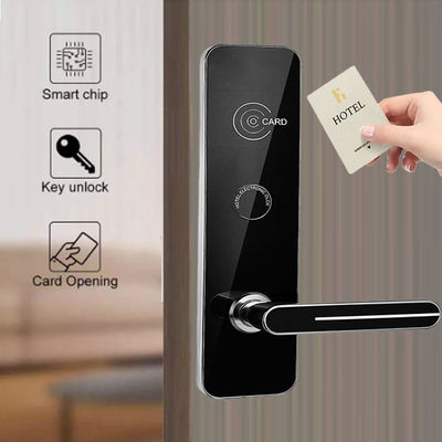 Zwarte kleur RFID-sleutelkaart Hotel slimme deursloten met gratis hotelbeheerssoftware