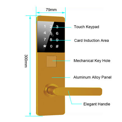 Aluminium TTlock Password Elektronische slimme deursloten voor appartementen Home Office