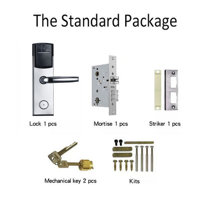 Zilveren kleur Smart Key Card Hotel Elektronisch deur slot voor Hotel Appartement Office