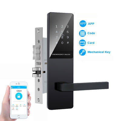 Zwart Kleur Touch Keypad Appartement Smart Door Lock voor voordeur