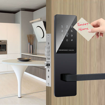 Zwart Kleur Touch Keypad Appartement Smart Door Lock voor voordeur