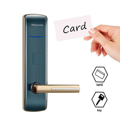 Goudkleurig zink legering hotel elektronische sloten met kaartencoder voor hotel motel appartement