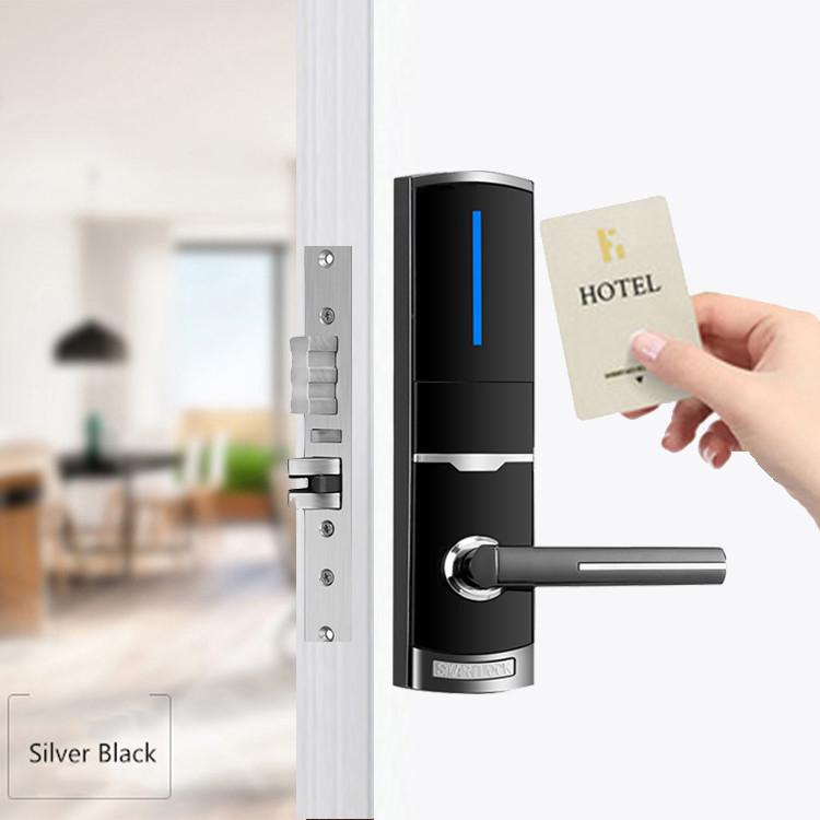 310*72mm Zinklegeringen Hotel Elektronische slimme deursloten met RFID-kaart en mechanische sleutel