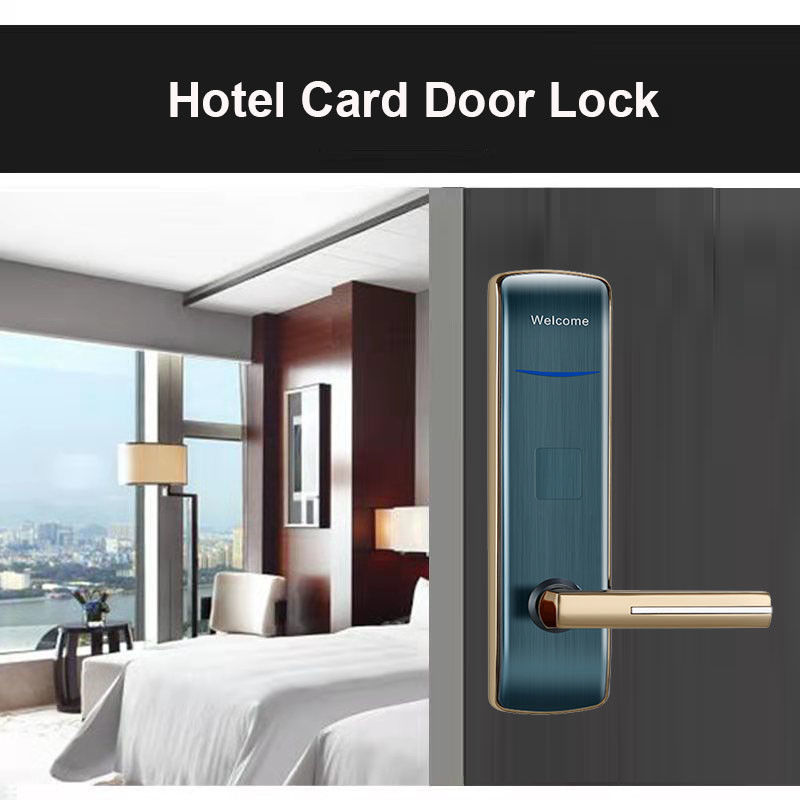 Zink legering Zwart Kleur Smart Key Card Doorlocks voor Hotel Motel Airbnb